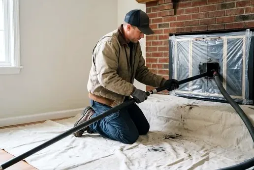 Mess-free chimney sweep in a Spanish Hills home